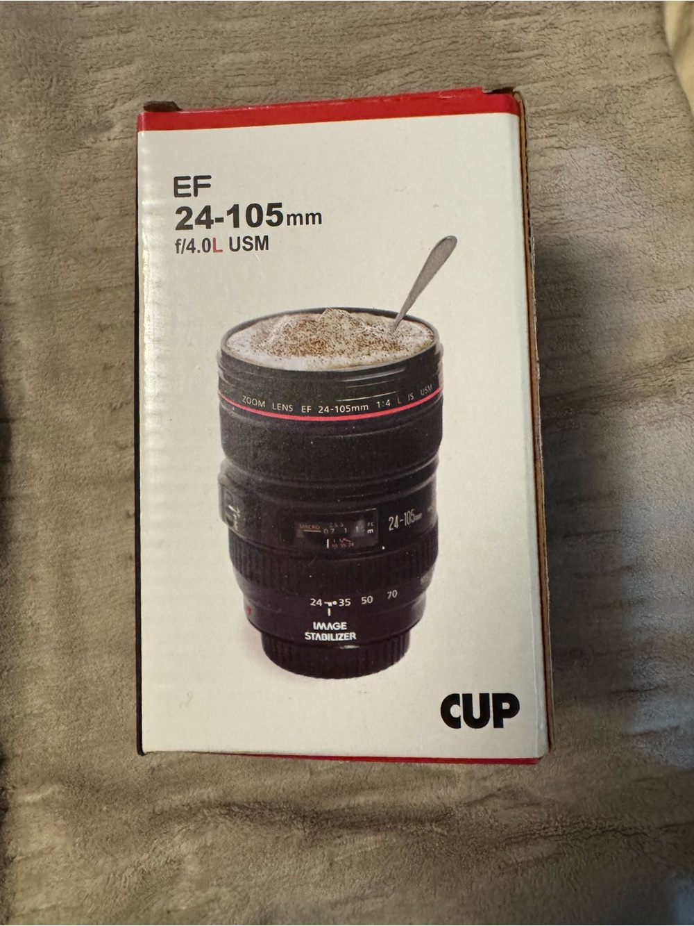 EF 24-105mm Lens stainless steel/plastic Coffee Mug - Black